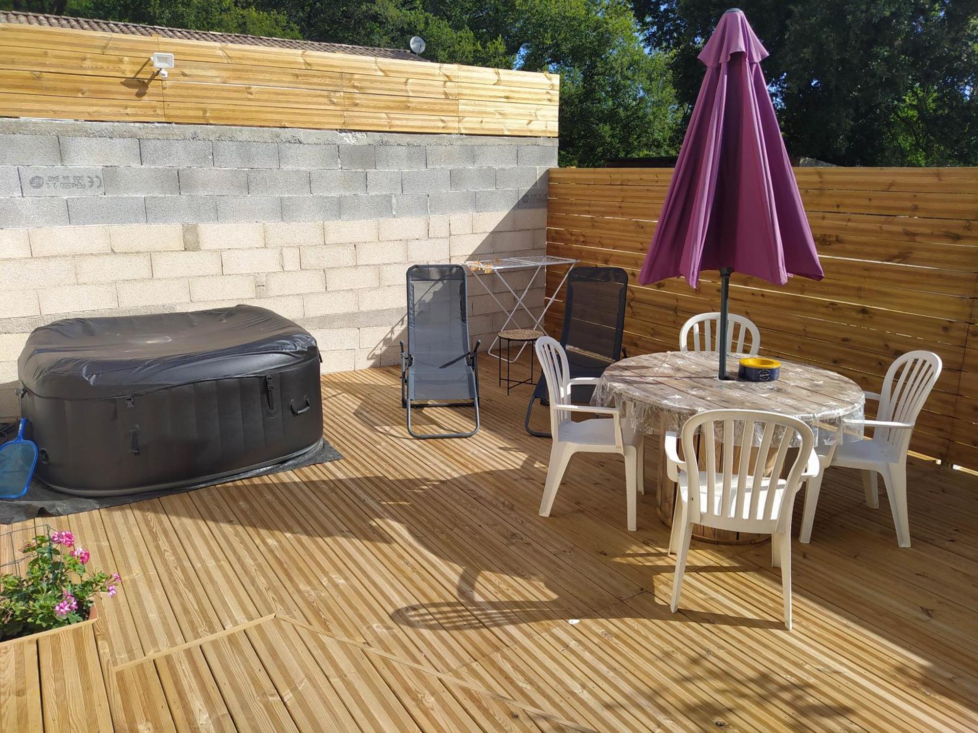 Studio Cosy Avec Terrasse Et Jacuzzi A Disposition De Mai A Aout Rians  Exterior photo